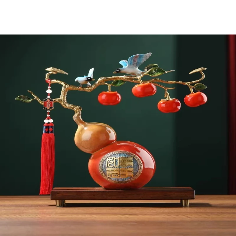 

Persimmon Ruyi gourd ornament persimmon home decoration moving house new home gift