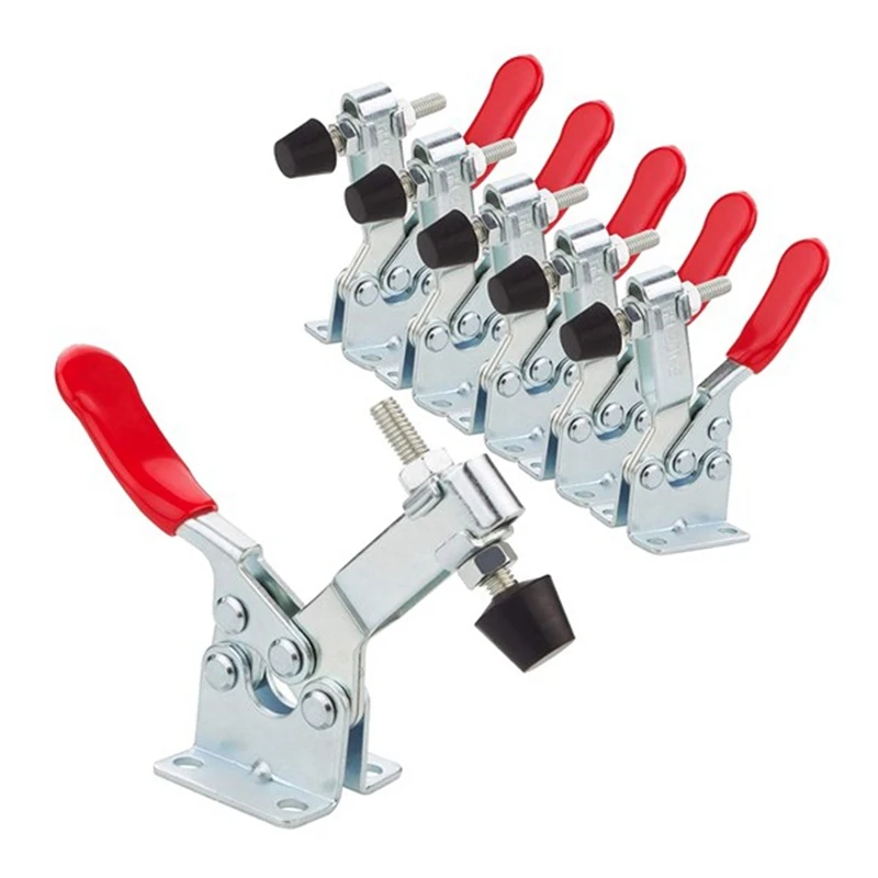 

6Pcs Hinge Clamp GH-201B Quick Release Tool Horizontal Clamp Adjustable Clamp Latch Tool Spare Parts