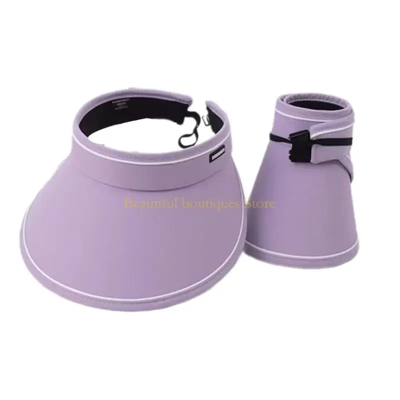 

U4LF Sun Protective Open Top Hat with Wide Brims Perfect for Gardening and Travel Easy and Convenient Outdoor Activity Hat