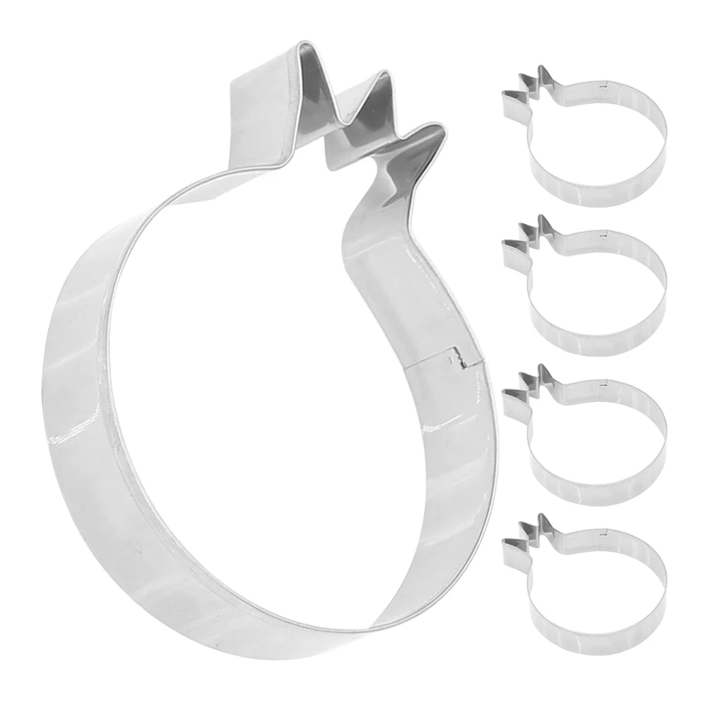 

5pcs Pomegranate Cookie Cutters Stainless Steel Baking Mold Dessert Fondant Cake Biscuit Mould Bread Stencils Kitchen Bar Tools