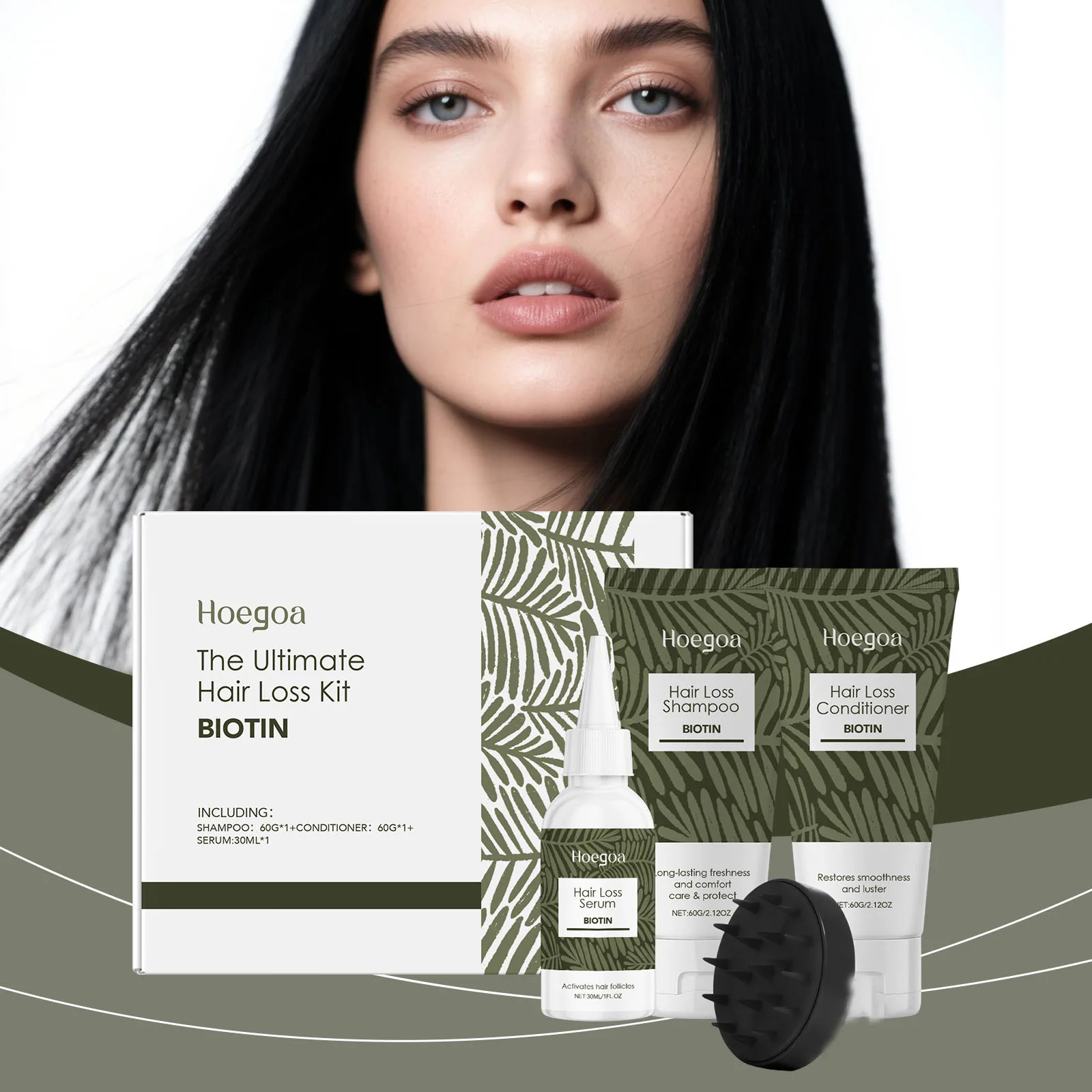 

Hair Nourishing Care Set - 4-Piece ComboFor Scalp Massage, Smooth Hair, Hair Loss Prevention & Daily Hair Care