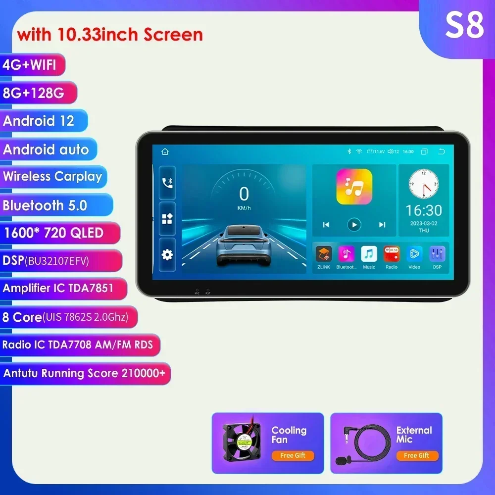 8G 128G 2Din Android 14 Autoradio Multimedia Speler voor Opel Mokka 2012 2013 2014 2015 2016 Autoradio GPS Navi Wifi Audio Stereo