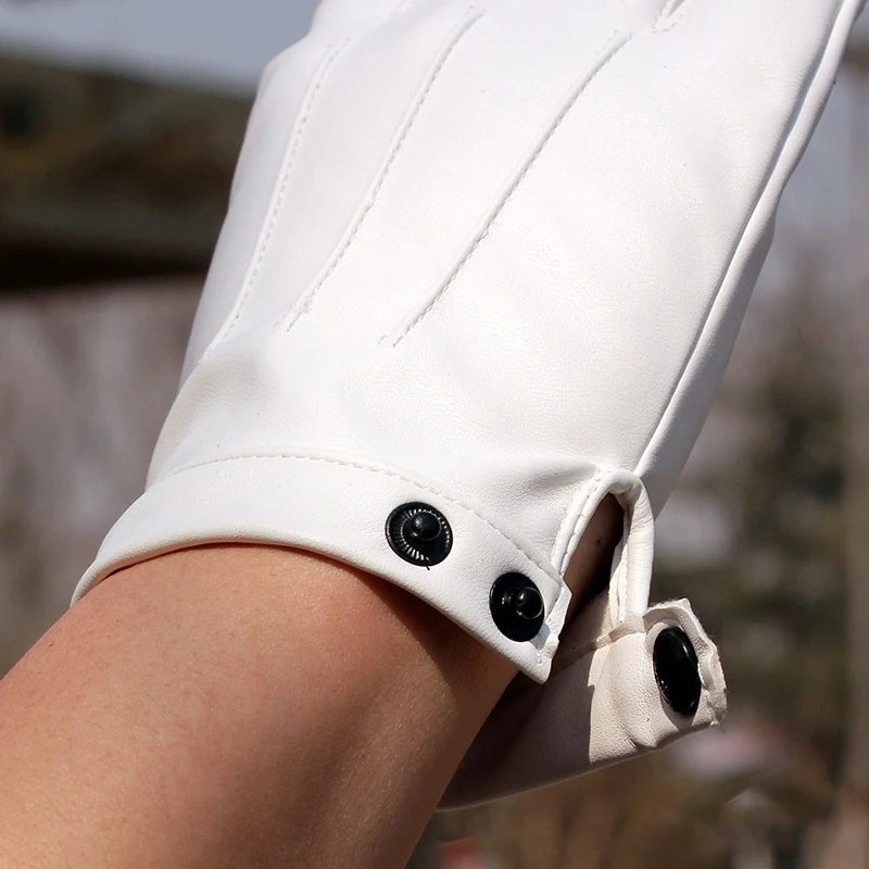 PU-Leder Handschuhe Fingerlos Unisex Cosplay Hip-Hop Punk-Stil Täglicher Gebrauch Retro Performance Gothic Kunstleder Steampunk Handschuhe – Detail 3