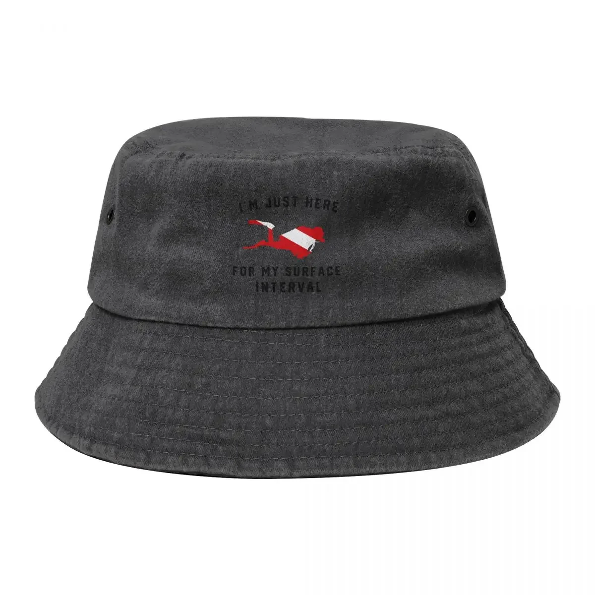 Scuba Diver Bucket Hat, Intervalo de Superfície Engraçado, Sun Cap, Golf Hat, Women's Golf Clothing, Men and Kids