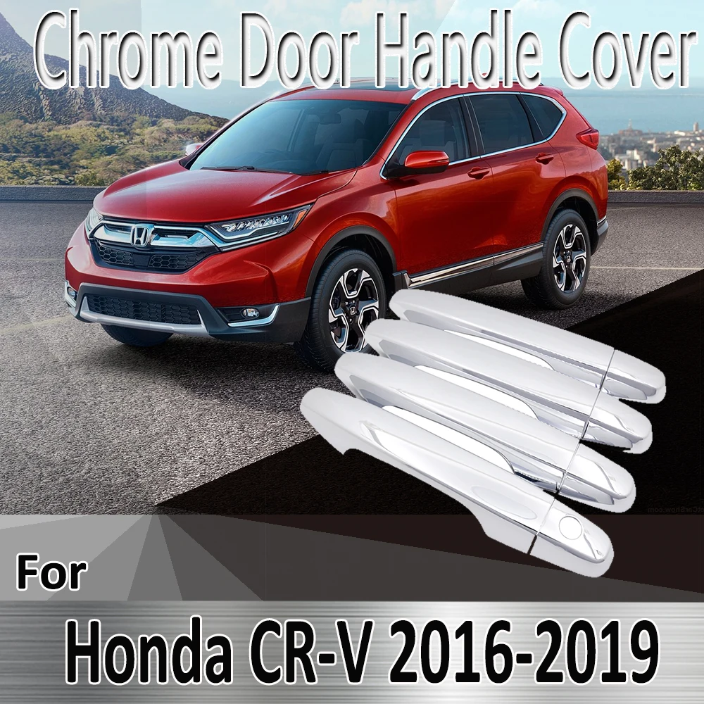 

For Honda CR-V MK4 RW1 RW6 RT5 RT6 2016~2019 2017 Styling Stickers Decoration Chrome Door Handle Cover Refit Car Accessories