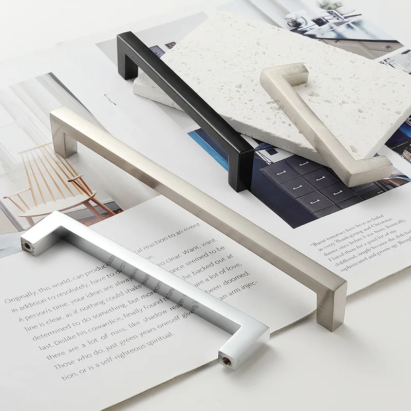 مقابض الخزانة مقابض أبواب المطبخ مقابض الأدراج سبائك الألومنيوم مقابض باب خزانة الملابس نحى الأجهزة الطراز الحديث