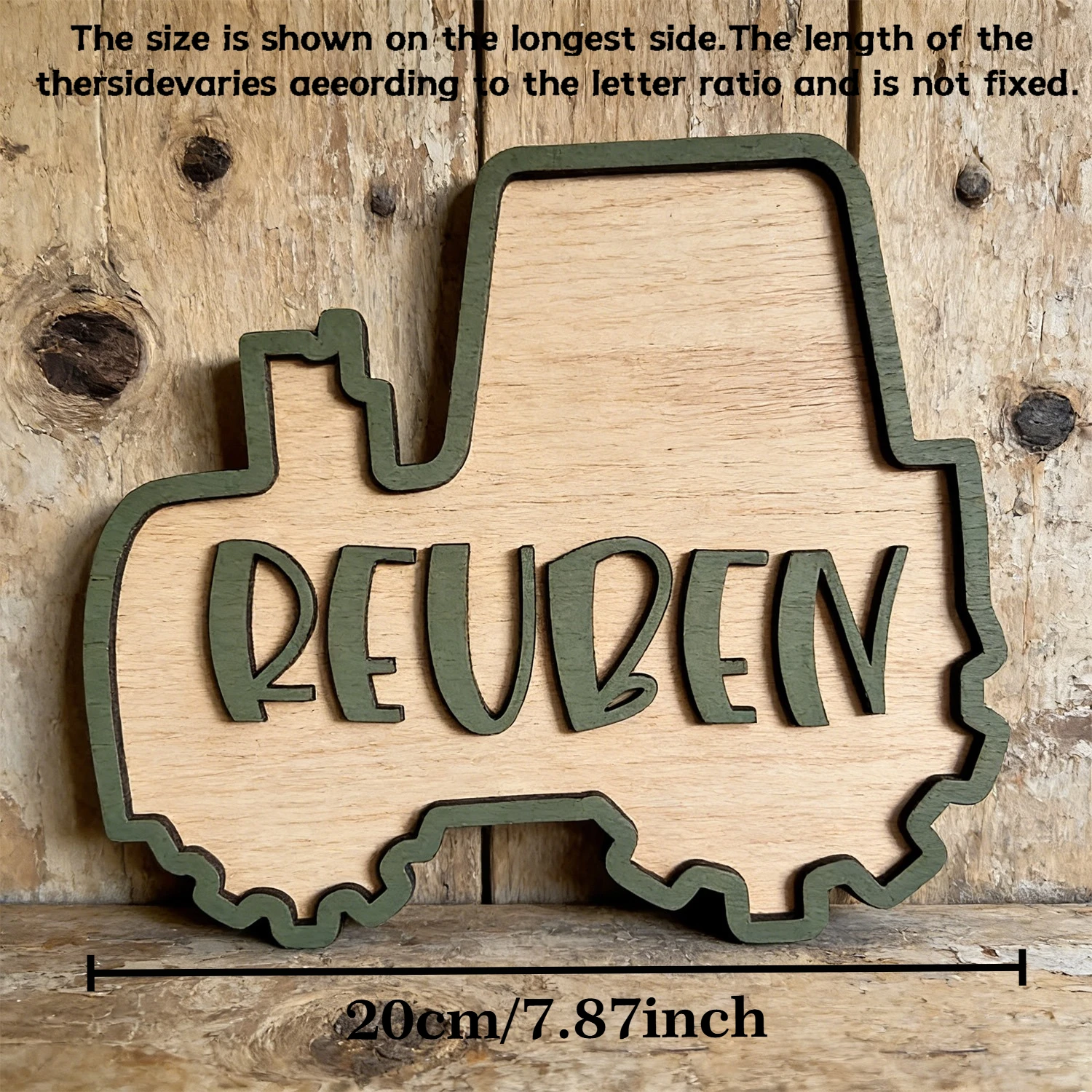1pc customizable double-layer name tag, wooden car souvenir, multi scene decoration, perfect holiday gift view 5