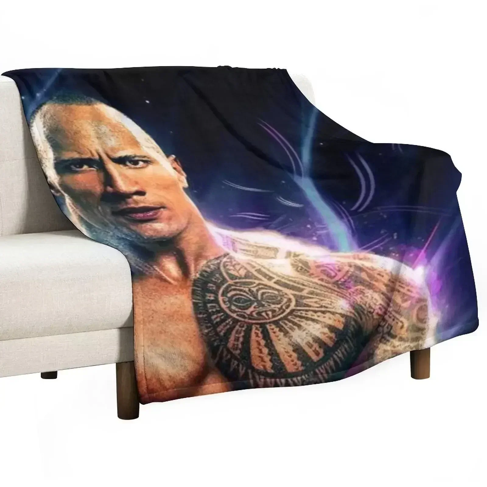 dwayne johnson Throw Blanket Flannels Cute Plaid heavy to sleep Soft Plaid Sofa Quilt Blankets For Sofas Blankets