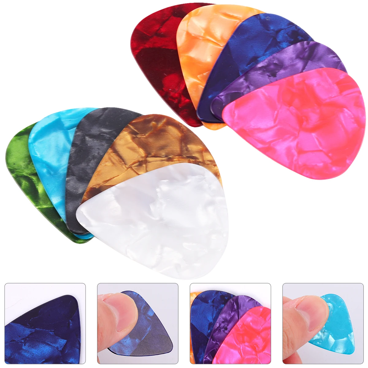 

50 Pcs Guitar Picks Electric Instrument Accessory Bass Thumb Material