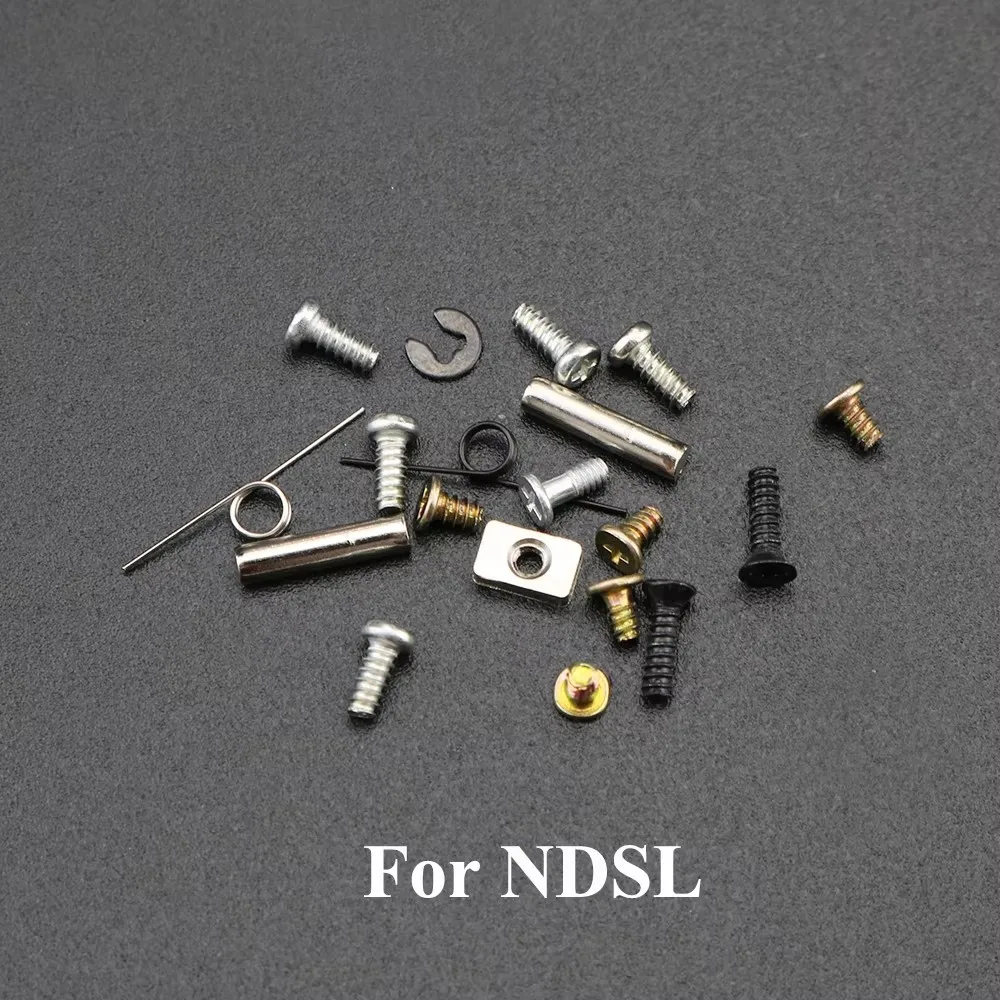 1Set Screws Sets For 3DS LL XL For NDSL Full Set Of Screws Metal Parts LR Spring Nuts Metal Studs Repair Parts