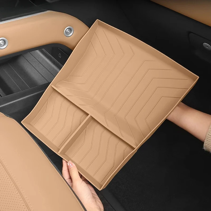 

Car Under Central Console Storage Box Slicone Mat Organizer Tray For Land Rover 2025 Defender 90 110 130 Car Accessories