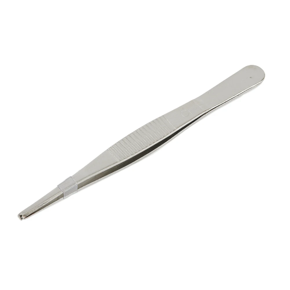Special 1 Pcs Toothed Tweezers Precise Grip Hot Sales Manipulate Needles Silver Suturing 125mm / 5Inch Best Price