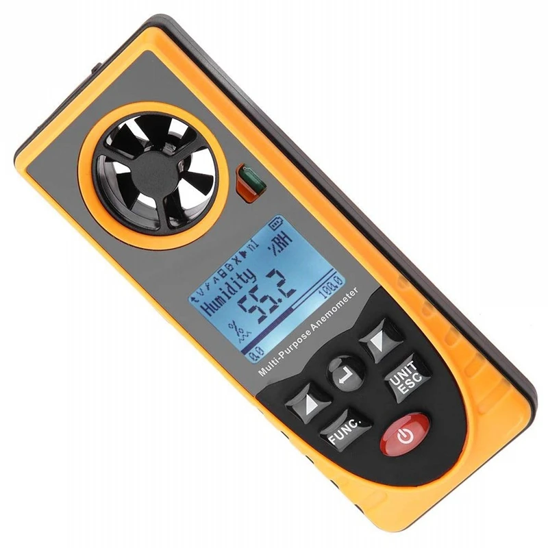 Promotion! GM8910 Multi-Functional Digital Anemometer Wind Chill Dew Point Barometric Pressure Tester -40-10 Degree