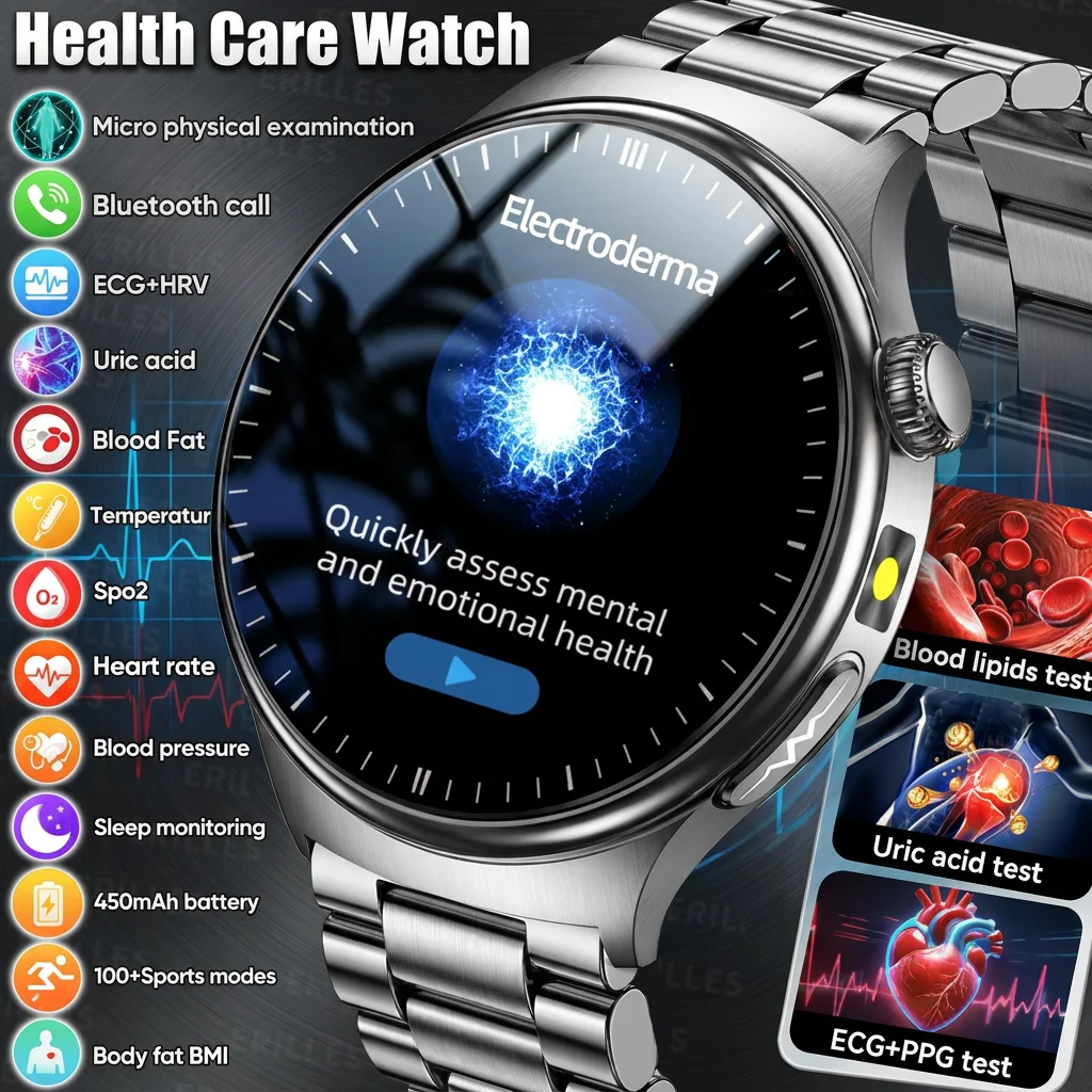 Gmt Dual Timezone Watch - Nuovo Smartwatch 2026 con ECG, Pressione