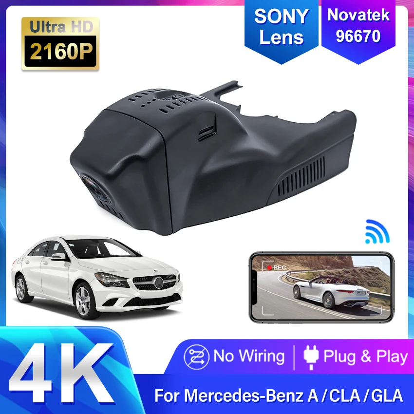 4K 2160P Plug and play Car Camera dash cam For Mercedes-Benz CLA 200 CLA200 w117 x156 A Class w176 w177 A200 A250 By APP Control