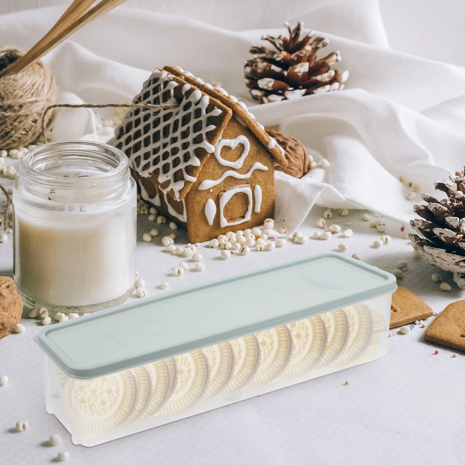 

3pcs Noodle Storage Containers Clear Airtight Pasta Organizer Pantry Dry Spaghetti Holder Refrigerator Large Plastic