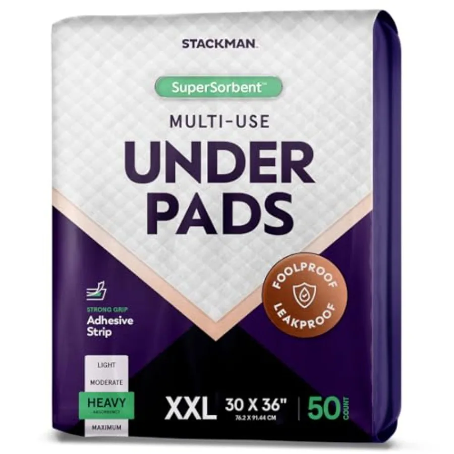 

Heavy Absorbency Bed Pads XXL Disposable 30 x 36 Chucks Pee Pads for Incontinence Bed Wetting for Adults Elderly and [50 Pads]
