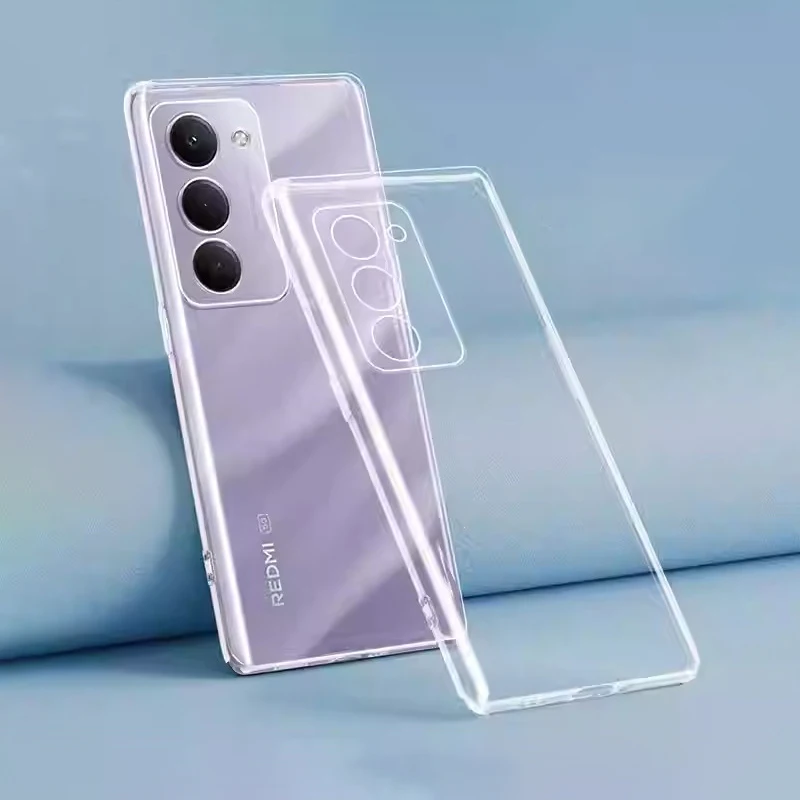 Fundas de silicona transparente suave para teléfono móvil Redmi 15 Redmi15 4G 5G Ultra delgada 360 carcasa protectora completa transparente de TPU