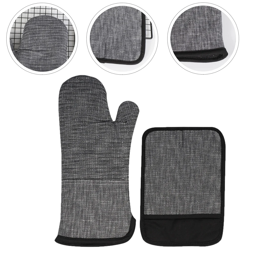 

Thickened Heat Insulation Placemat Kitchen Glove Resistant Cooking Protector Mitten Oven Mat Microwave Glove Supplies Steam