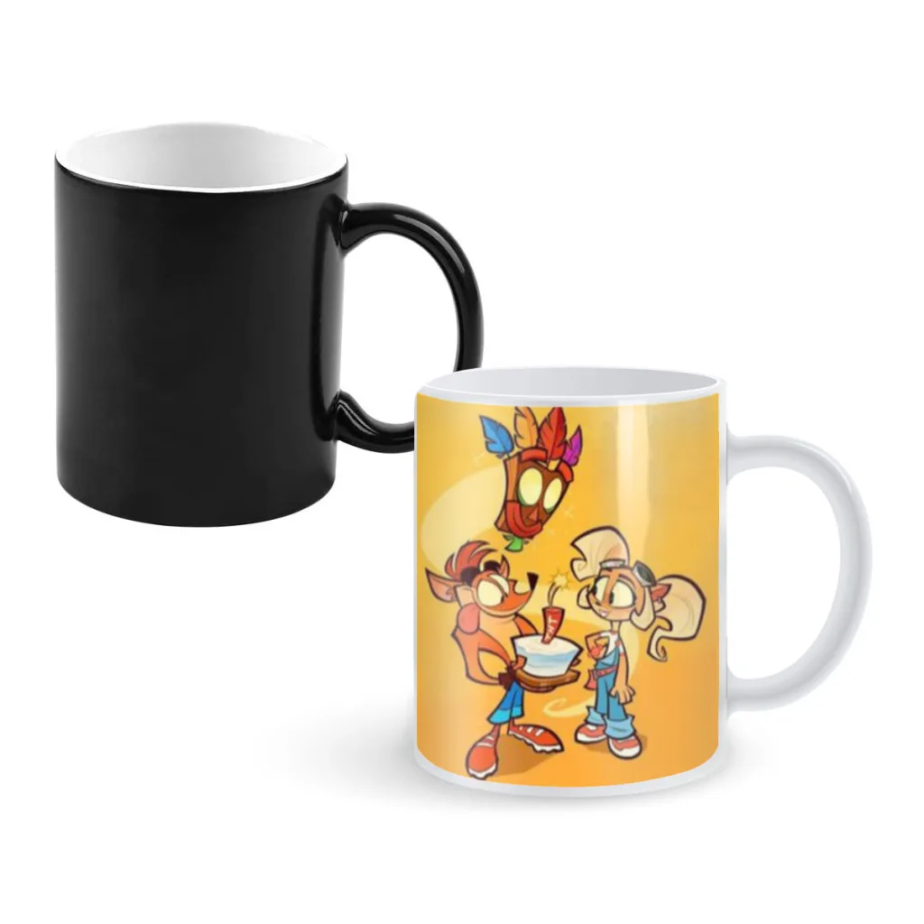 

C_CrashS_B- Bandicoot Game Creativity Change Color Chang mug Ceramic mug Hot Coffee Cup Breakfast Cup mug Friend Gift