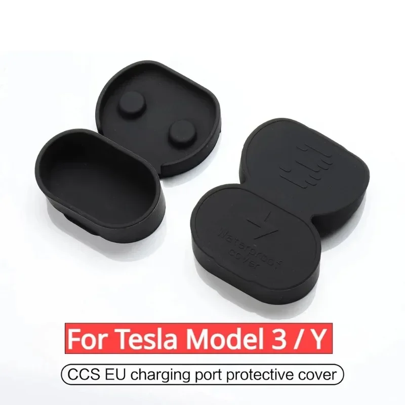 For tesla Model 3 Y Silicone Charger Hole Protector European Standard Car Charging Port Plug Cover Charger Dust Protection Cover