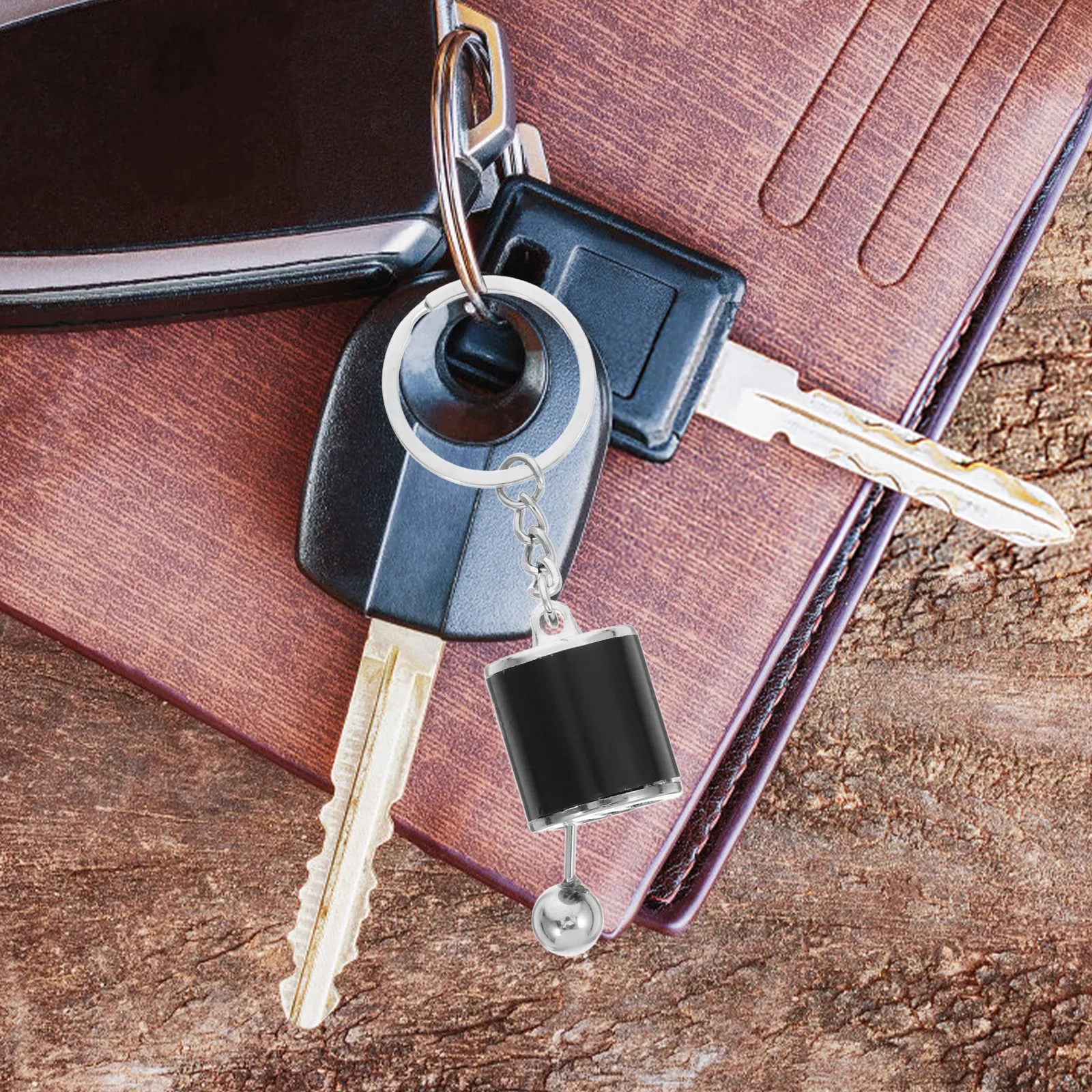 2Pcs Car Keychain Gear Shift Design Sturdy Lightweight Key Ring for Car Keys Home Bag Purse Backpack Phone Vintage Aesthetic