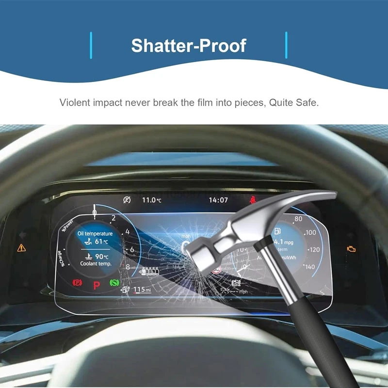 Tempered Glasses for Volkswagen Multivan T7 2022-2024 10.25 Inch Digital Cockpit Instrument Protective VW Multivan Accessories