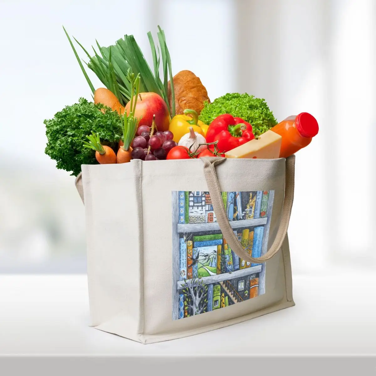 Tree huggers' library Tote Bag personalized tote custom shopping trolley men's