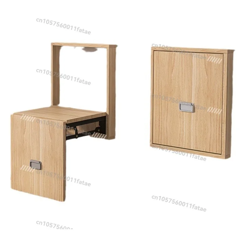 

Wall-mounted folding shoe changing stool entrance folding household door invisible shoe stool wall stool save empty