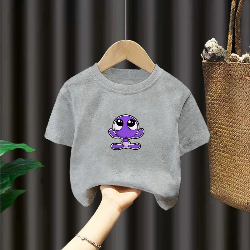 Cartoon animation loose children's clothing European and American children's tops popular children's short-sleeved T-shirts