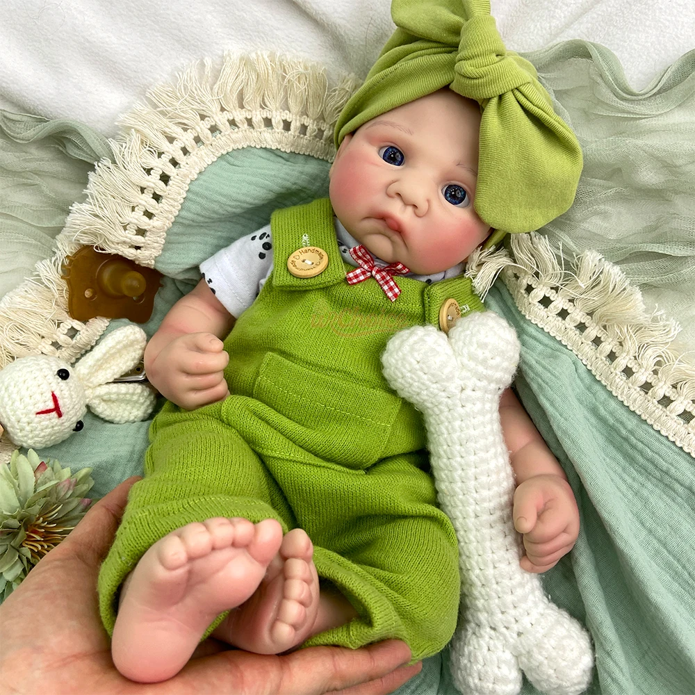 

43cm Realistic Full Silicone Reborn Baby Boy Open Eyes Weighted Soft Skin Lifelike Newborn Doll Photography Prop Studio Shoots