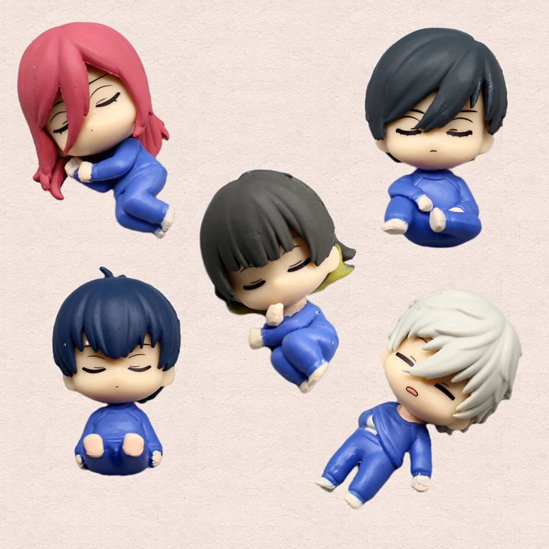 Anime BLUE LOCK Figurine 5pcs Isagi Yoichi Chigiri Hyoma Cute Sleeping Style Action Figure PVC Model Collection Birthday Toys