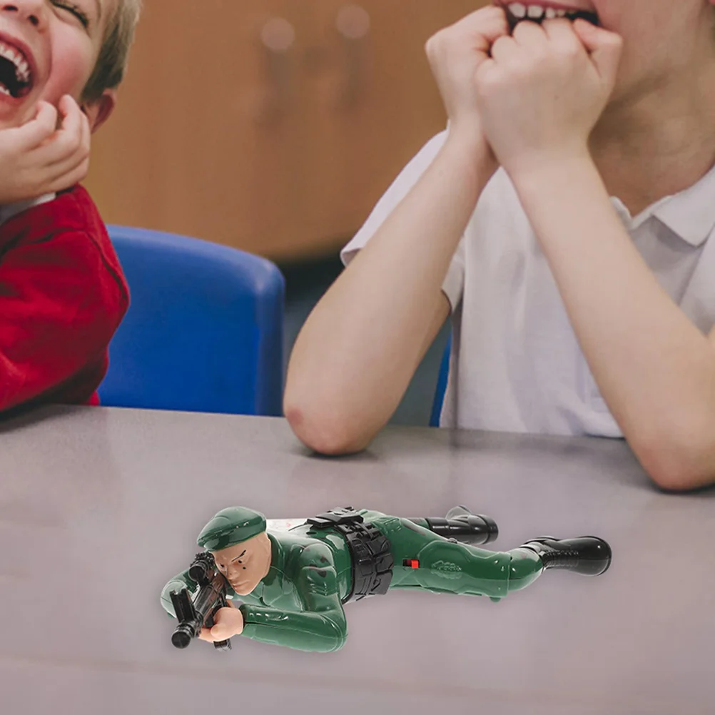 Figurines de soldats rampants électriques pour enfants, 2 pièces, figurines d'action de l'armée interactive, développement précoce, Coordination du moteur