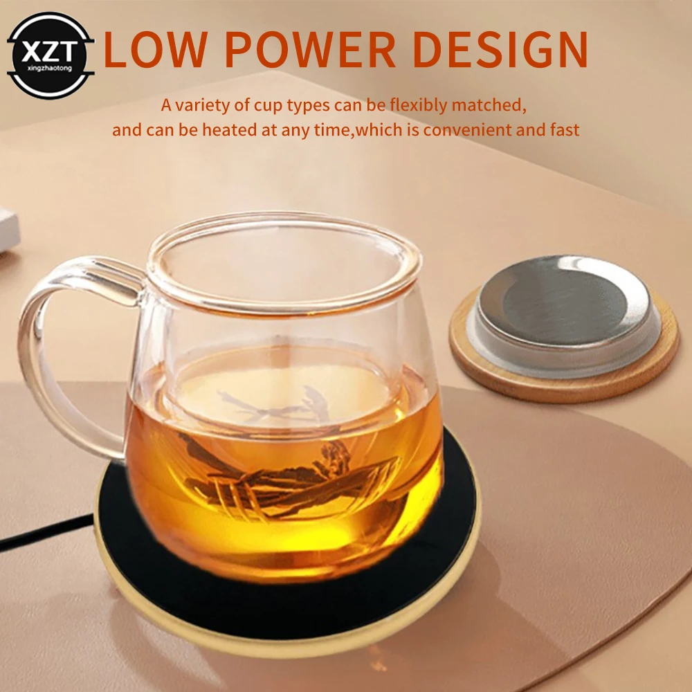 Portable DC 5V USB Cup Warmer Coffee Mug Heating Coaster Smart Thermostatic Hot Plate Milk Tea Water Heating Pad Heater