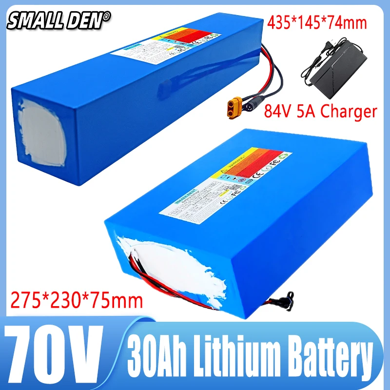 72v 30aH 20S6P 21700 lithium battery pack A-level battery with long battery life 50A BMS 3000W high-power battery+84V 5A charger