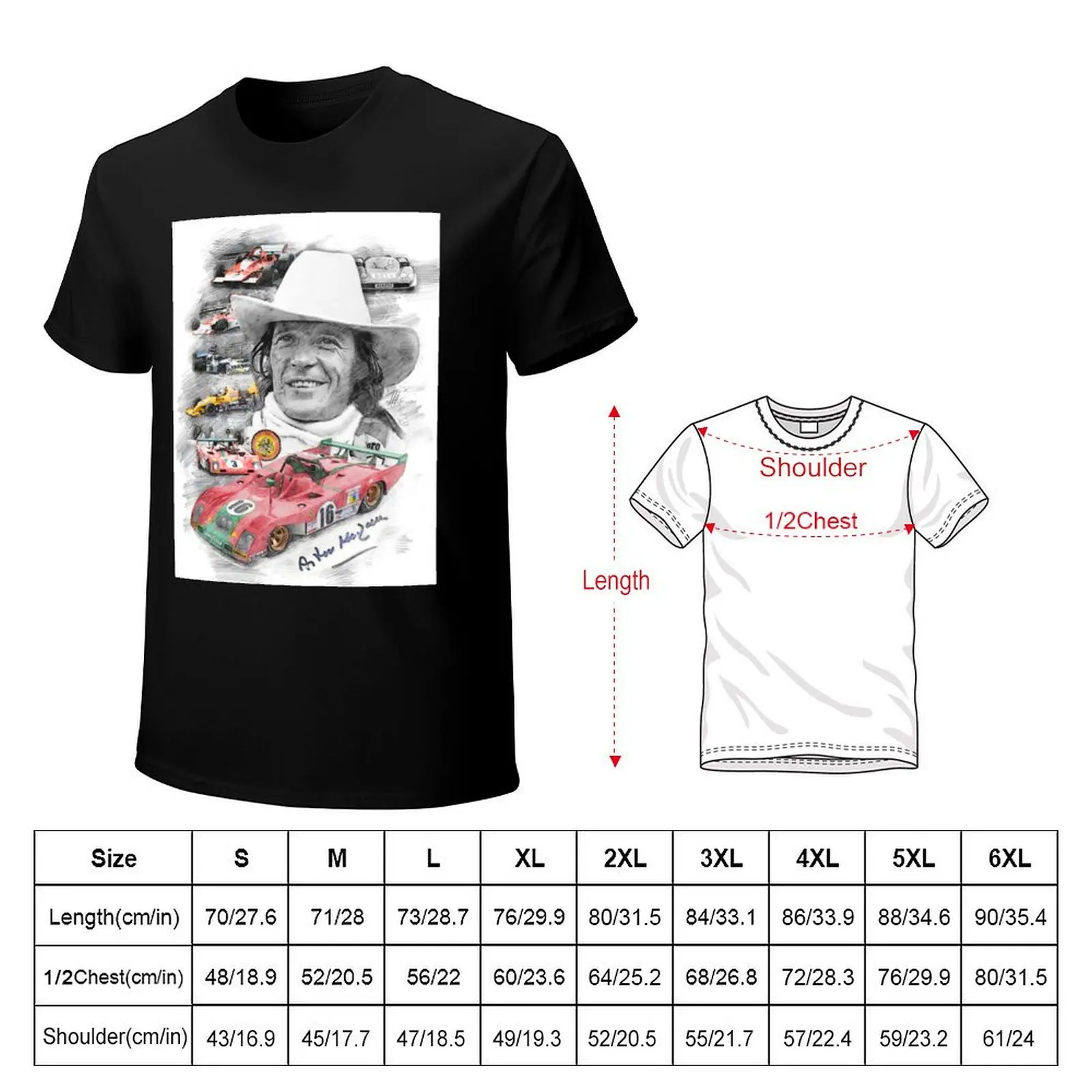 Arturo Merzario T-Shirt Casual Streetwear Short Sleeve Tee