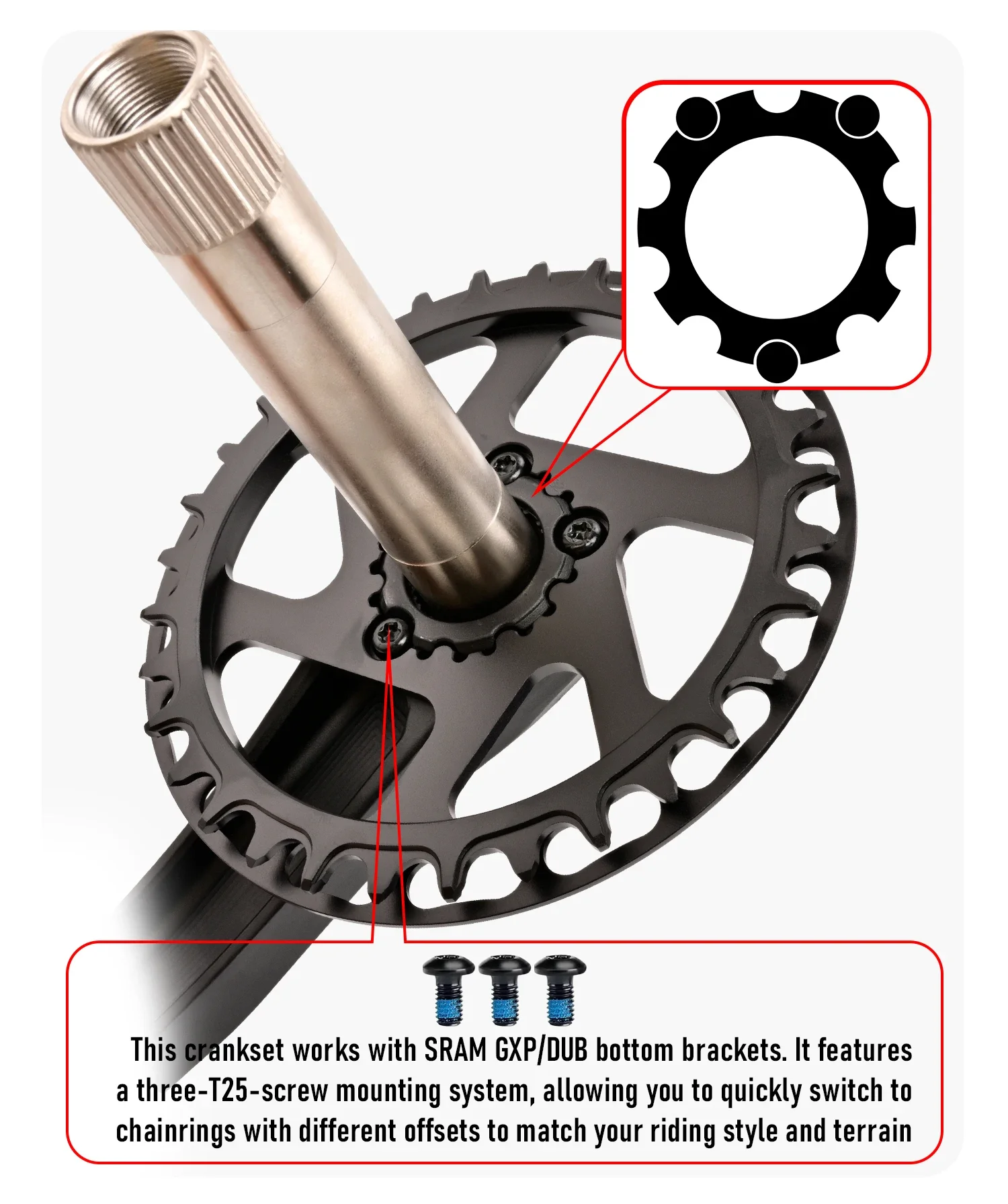 GOLDIX Kinderfahrrad-Kurbelgarnitur 110/127/140/150/155mm Länge Aluminiumlegierung Geschmiedeter Kurbelarm CNC-Bearbeitung mit Kettenblattschutz – Detail 7