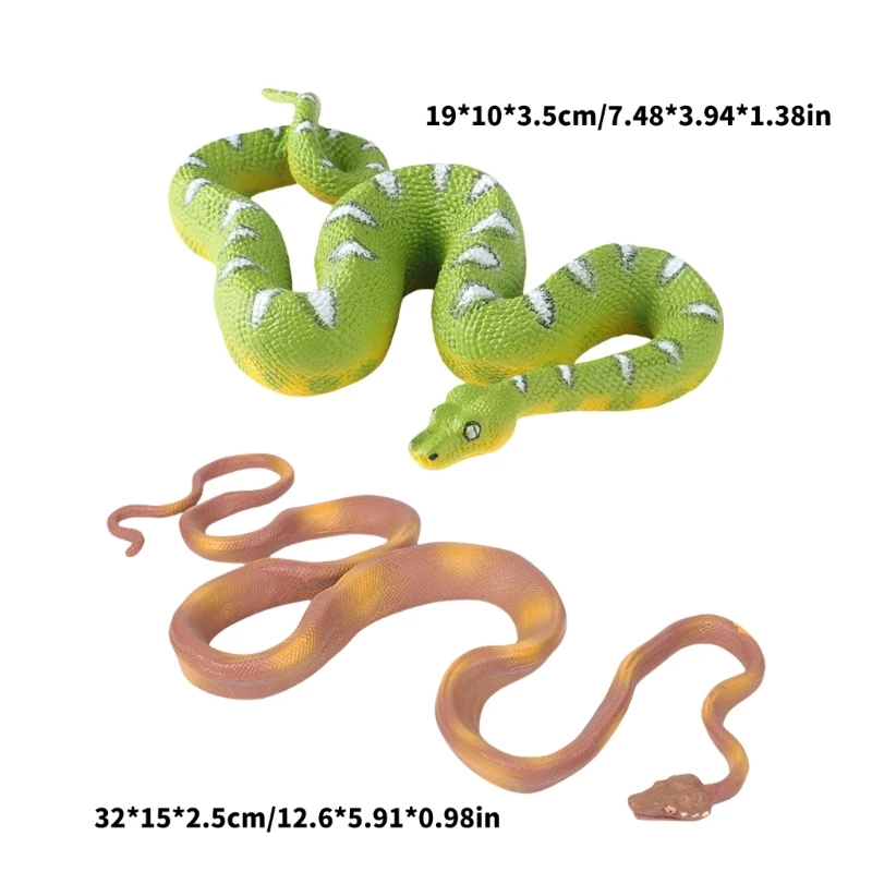 Collectible Snake with Playset Detailed Wildlife Figures for Imaginative Play Boys and Girls Home Decoration Ornament