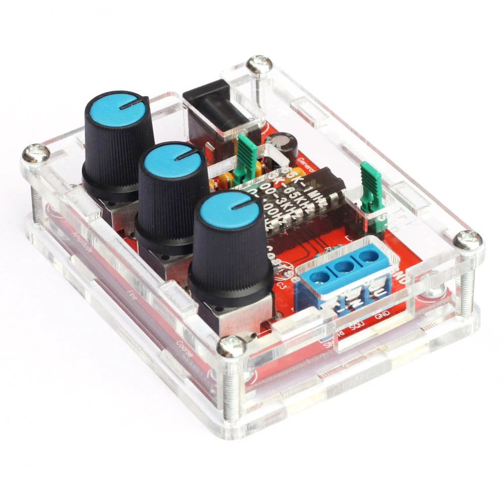 

XR2206 High Precision Function Signal Generator Sine/Triangle/Square Output 1Hz-1MHz Adjustable Frequency Amplitude