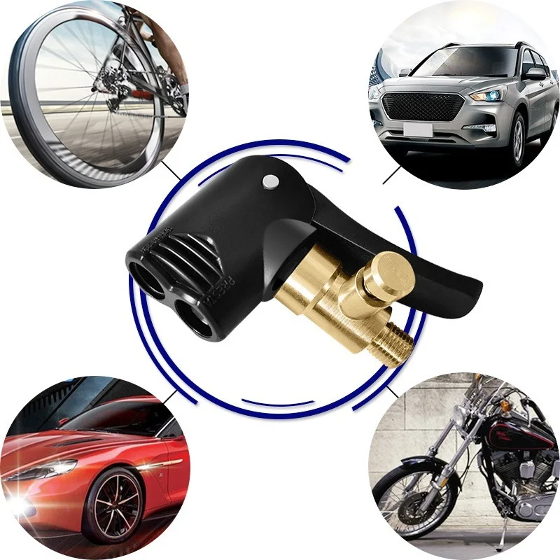 for xiaomi Car Tire Valve Pump Nozzle Brass Portable Inflatable Pumps Air Chuck Inflator Adapter Thread Connector Auto