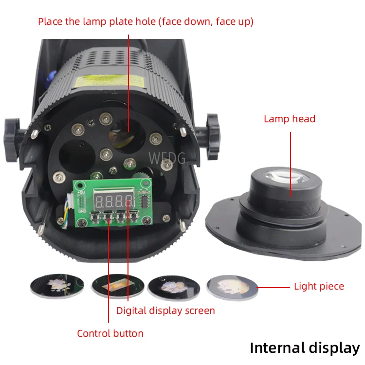 Factory 100W Four Lenses Switching Custom Gobo Projector Light Outdoor Waterproofing Advertising Lights