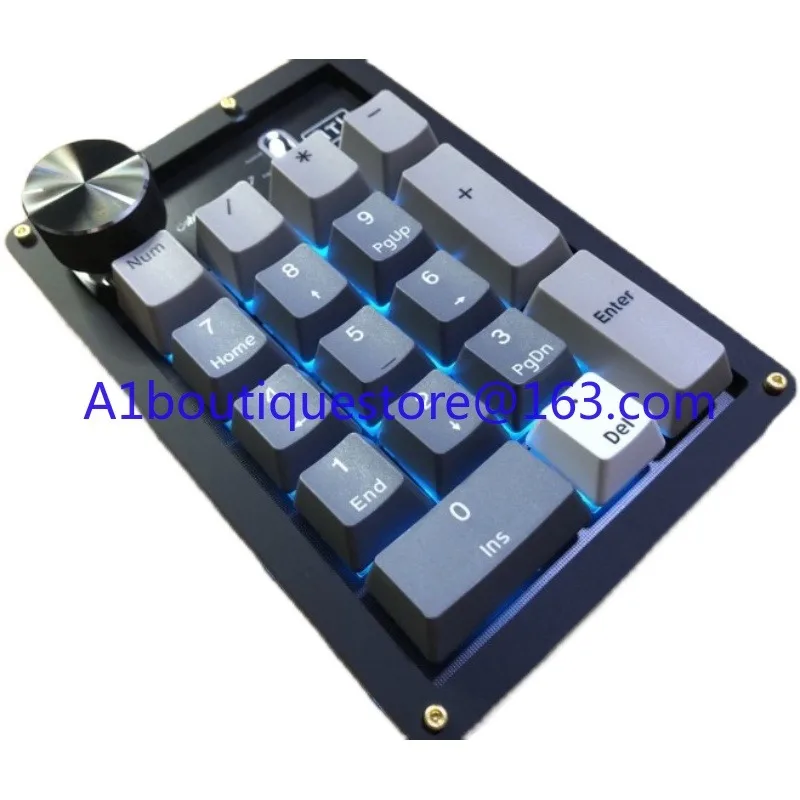 Teclado mecânico digital PS17 Numpad, botão via teclado com clipe de design de chave completa