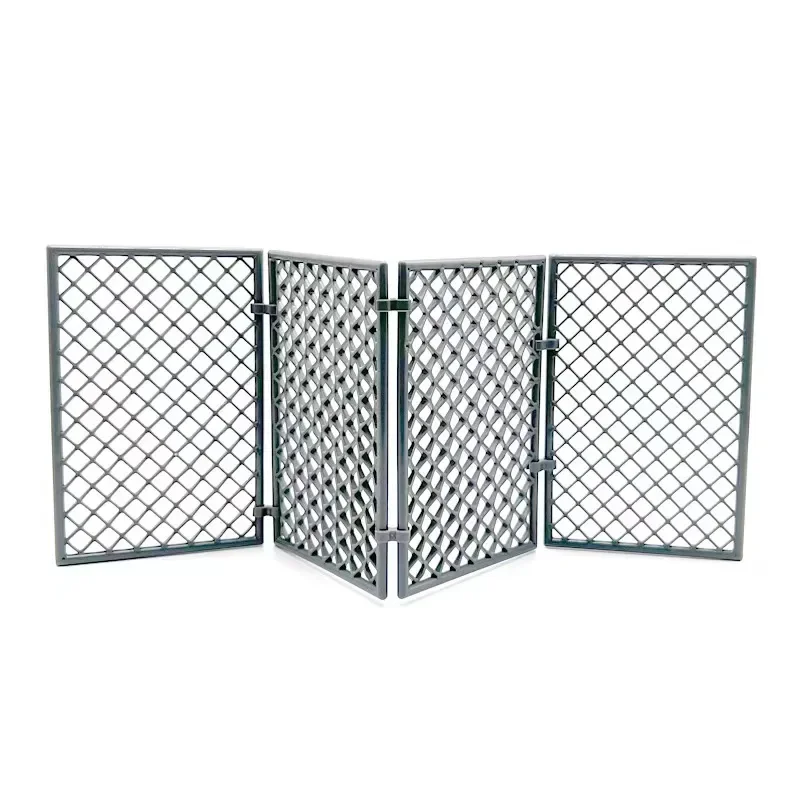 Small Building Block Chain Link Fence 4PCS Plastic Fence Military Scene Decoration Accessories Compatible with Lego Part