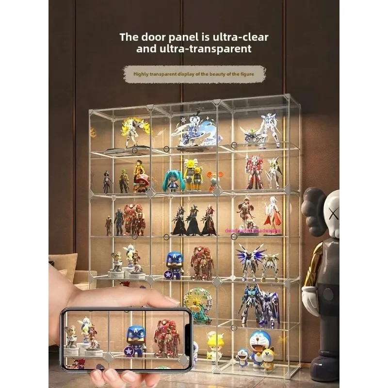 Transparent Display Cabinet Figures Lego Blocks Home Use Dust Proof Shelf for Kids Toys Model Display Nordic Storage Craft