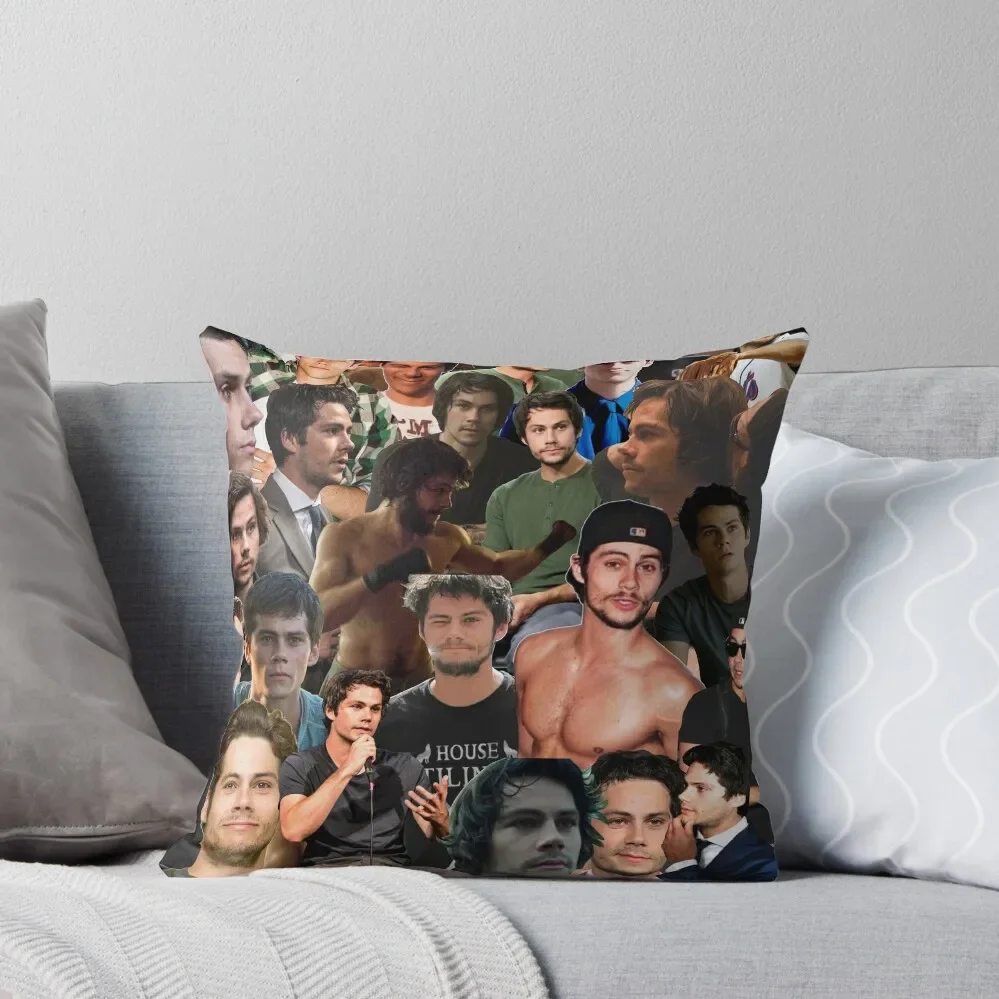 Dylan O’Brien Photo Collage Throw Pillow Sofa Cushions luxury home accessories Pillowcase Cushion