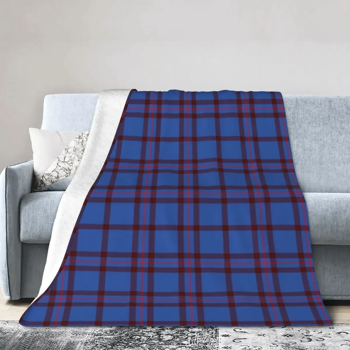 Clan Elliott Tartan Blanket Soft Warm Flannel Throw Blanket Cover for Bed Living room Picnic Travel Home Couch