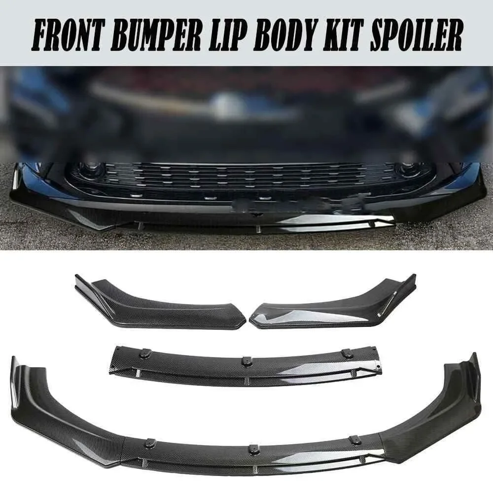 

For Kia Forte 2018-2022 Front Bumper Lip Splitter Spoiler Diffuser Kit Black ABS United States