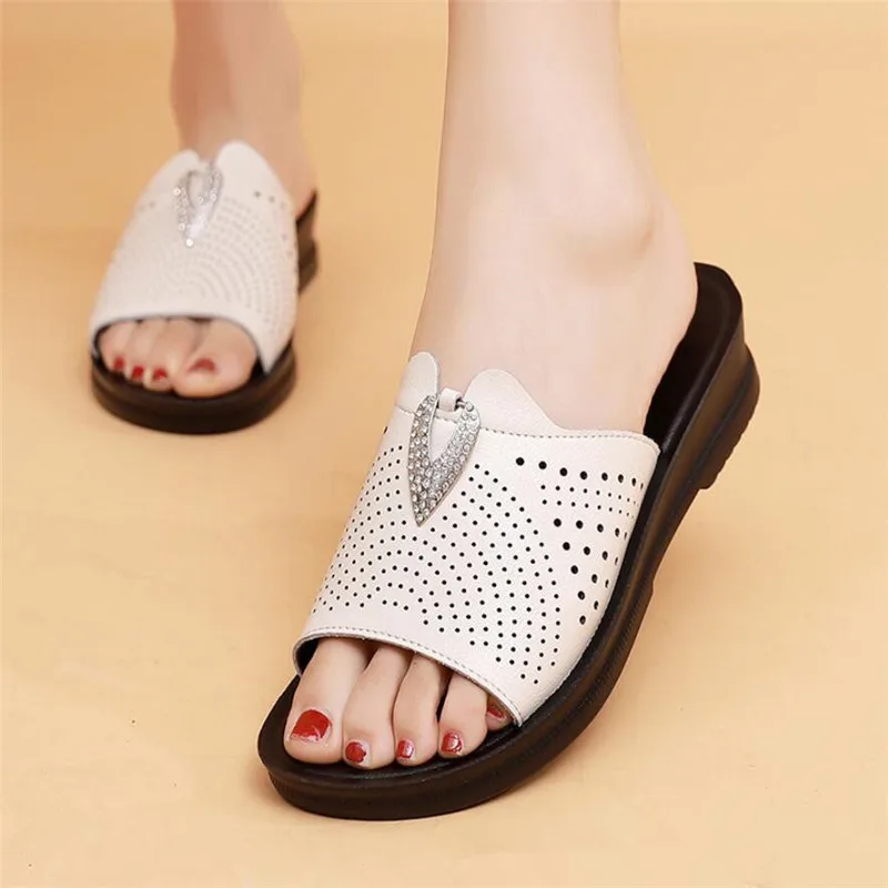 Genuine Leather Women Sandals Roman Style Women\'s Shoes Open Toe Ladies Shoes Summer Beach Shoes Femme Platform Sandal