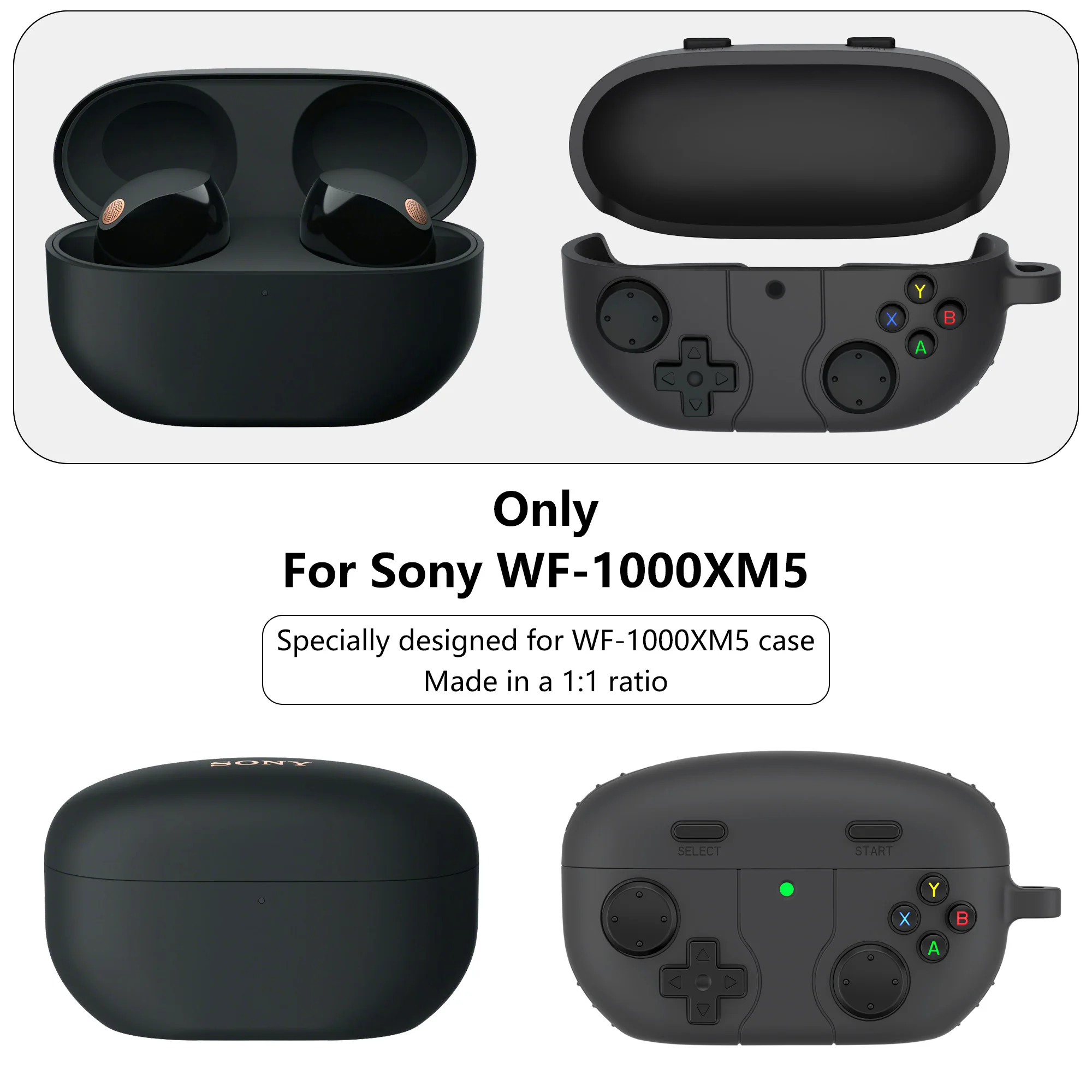 

For Sony WF-1000XM5 Protective Case Comfortable Soft Silicone 3D Creativity Protection Cover For Sony WF 1000XM5 Case