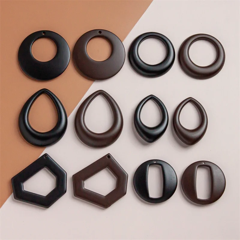 Newest 40pcs/lot color print geometry Irregular polygon water drop rounds shape acrylic beads diy jewelry garment accessory